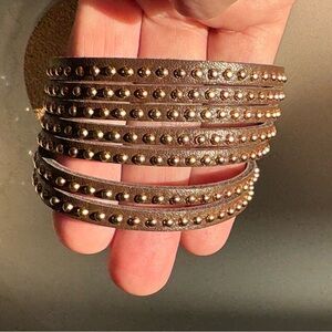 Milor Italy Leather Bronze Bracelet